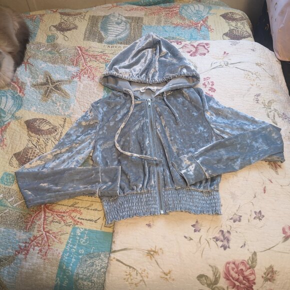 Crushed velvet hoodie - Picture 6 of 6